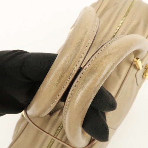 LOEWE Anagram Amazona 28 Nappa Leather Hand Bag Gold Authentic Used F/S - Picture 6 of 24