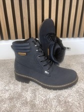 Rieker Tex Water Resistant Lace Up Boots Black UK 5/ EU 38 RRP £85 BNWOB
