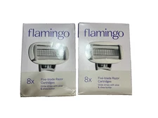 Flamingo Five Blade Razor Cartridges 8 pack X 2 Total 16 Cartridges New in Box