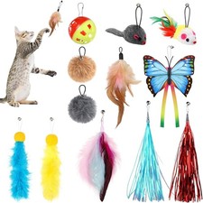 Cat Toys Replacement Cat Toy Wand Refills, Cat Feathers Refill, Cat