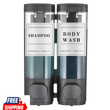 Shampoo and Conditioner Dispenser,Unisense Shower Soap Dispenser 2 Chamber No