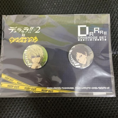 Durarara!! 2 Orihara Izaya Heiwajima Shizuo Button Badge Set Nanja Town Japan