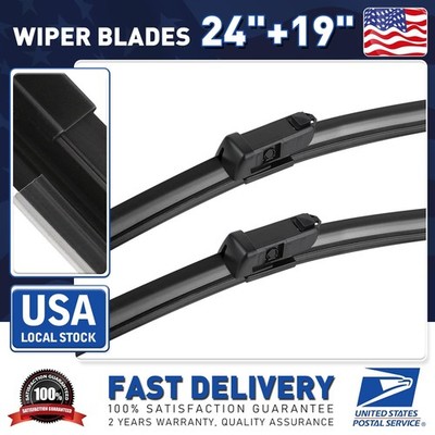 Top Lock Front Windshield Wiper Blade 24''+19'' For VW Automobile Accessories