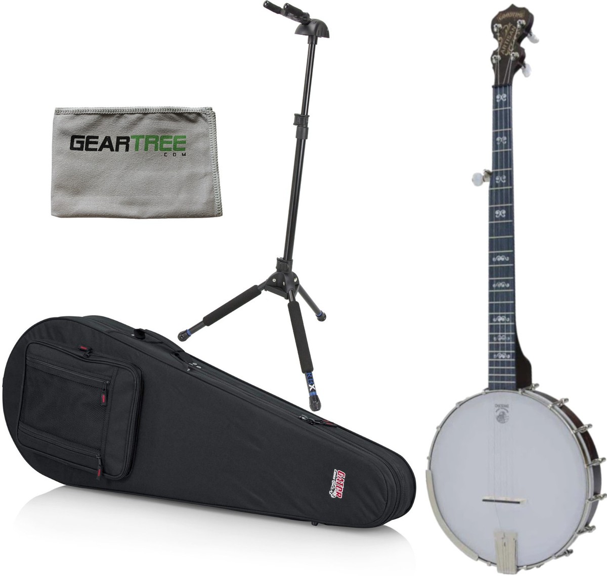 Deering AG Artisan Goodtime Openback Banjo w/ Geartree Cloth
