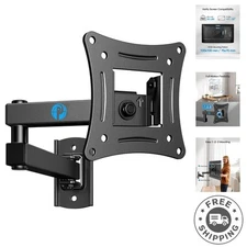 Full Motion TV Wall Mount for 13-32 Inch TVs, Swivel & Tilt, Space-Saving Design