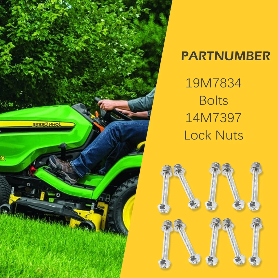 For John Deere 44" Snowblower Shear Bolt 10-Pack 19M7834 14M7397 - Image 2 of 3