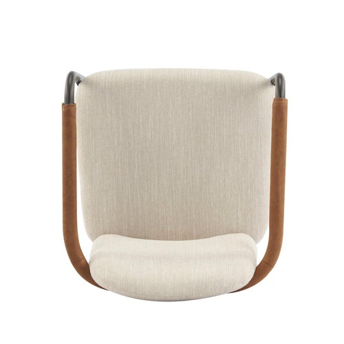 Modern Dining Chair Set With Durable Iron Frame And Comfortable Fabric Upholster