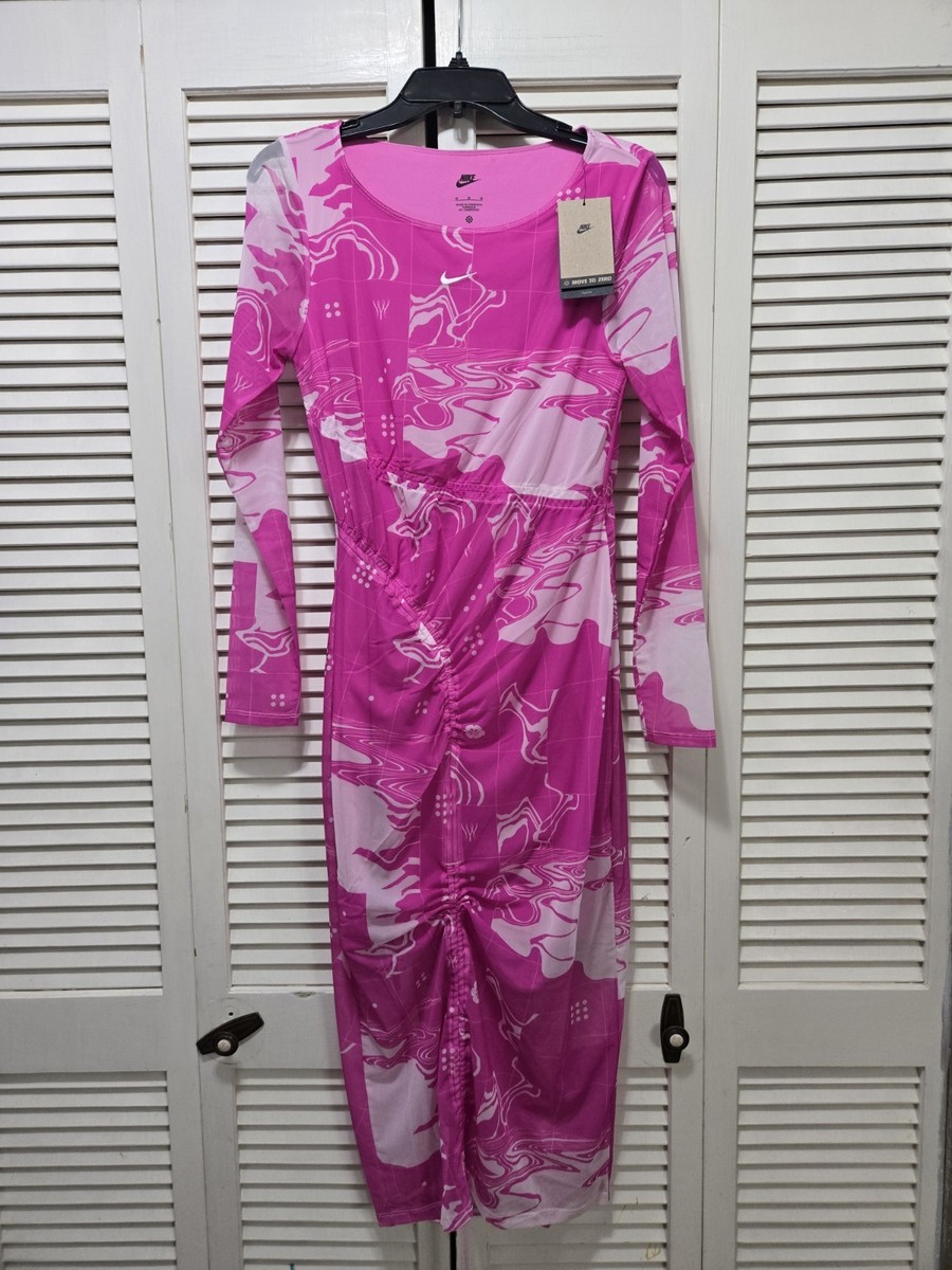 Nike Serena Williams Design Crew Mesh Midi Dress - Pink