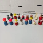 Vintage Fisher Price Little People Wooden Plastic Lot Accessories Figures 70's