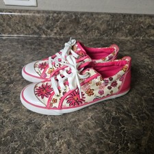 Coach Sneakers Barrett Poppy Pink Floral Canv...