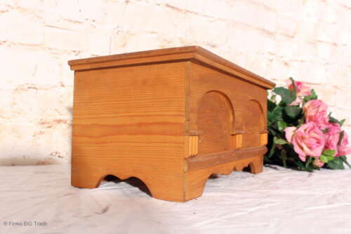 Belle boîte en bois coffre au trésor coffre en bois coffre miniature coffre cadeau - Photo 1/12