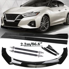 Front Bumper Lip Spoiler Side Skirts Rear Lip Glos Black For Sentra Altima Max
