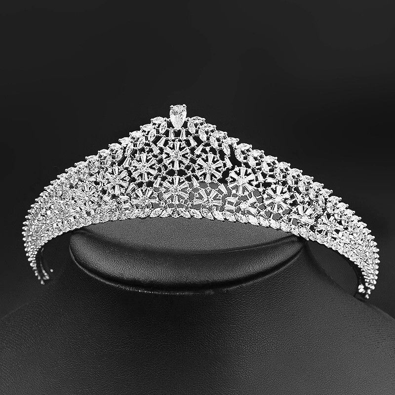 Rhinestone Handmade Casting Rhinestone Tiara Silver-clear main image 0
