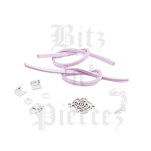 HANDMADE Rose Connector Charm Faux Suede Anklet/Bracelet *UK SELLER* - Picture 94 of 116