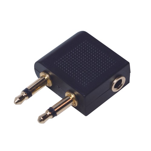 4x Flugzeugadapter Kopfhörer Adapter Flugzeug Klinke 3,5mm LogiLink CA1089 - 第 4/5 張圖片