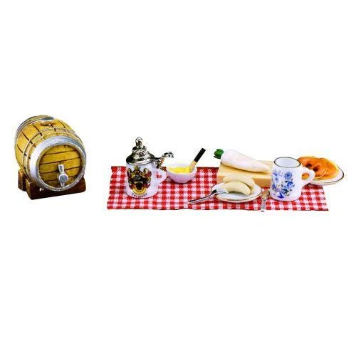 Oktoberfest Snack 1.790/7 Reutter w Beer Barrel Picnic DOLLHOUSE Miniature - Image 4 of 4