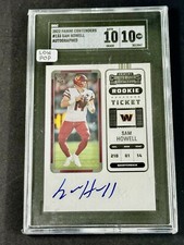 2022 Panini Contenders Rookie Ticket Sam Howell Auto Patch RC POP 13 🔥SGC 10/10