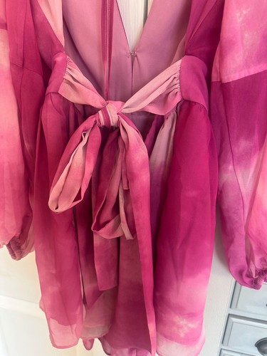 Mameluco toccin x rtr rosa tie dye para mujer talla 6 cóctel fiesta - Imagen 10 de 12