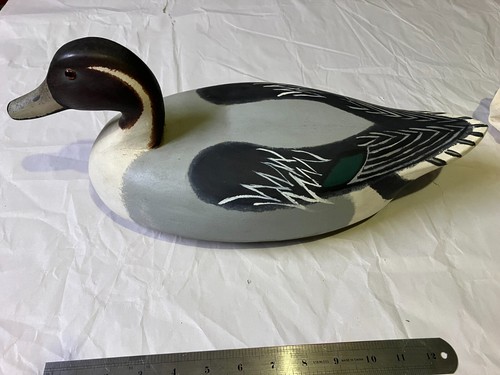 Ted Mulliken (Wildfowler,Old Saybrook,CT)Pintail Duck Decoy, HandPainted Vintage - Picture 2 of 4