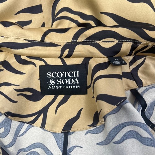Scotch & Soda Amsterdam Tiger Stripe Blazer Satin Oversized Women's Size Medium - Picture 11 of 14