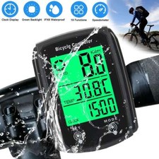 Bike Bicycle Speedometer Cycle Digital Odometer Computer Waterproof LCD Wired US