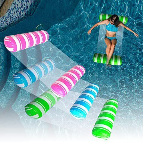 Pack Inflatable Pool Floats Adult Size Water Hammock,Pool