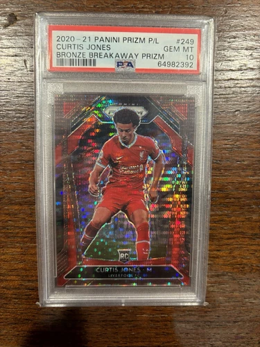 Curtis Jones 2020-21 Panini Prizm PL Bronze Breakaway Rookie /25 PSA 10