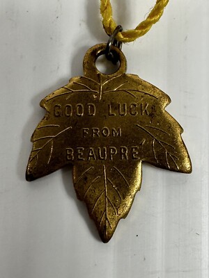 Vintage Charm Good Luck From Beaupre Canadian Maple Leaf Fob Vintage Estate