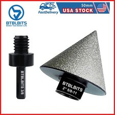 2" Diamond Beveling Chamfer Cone Milling Bit Tile with Hex Adapter Countersink