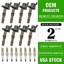 8pcs Ignition Coil Pack 8pcs Spark Plug For Ford F-150 4.6L 5.4L V8 Pickup DG521