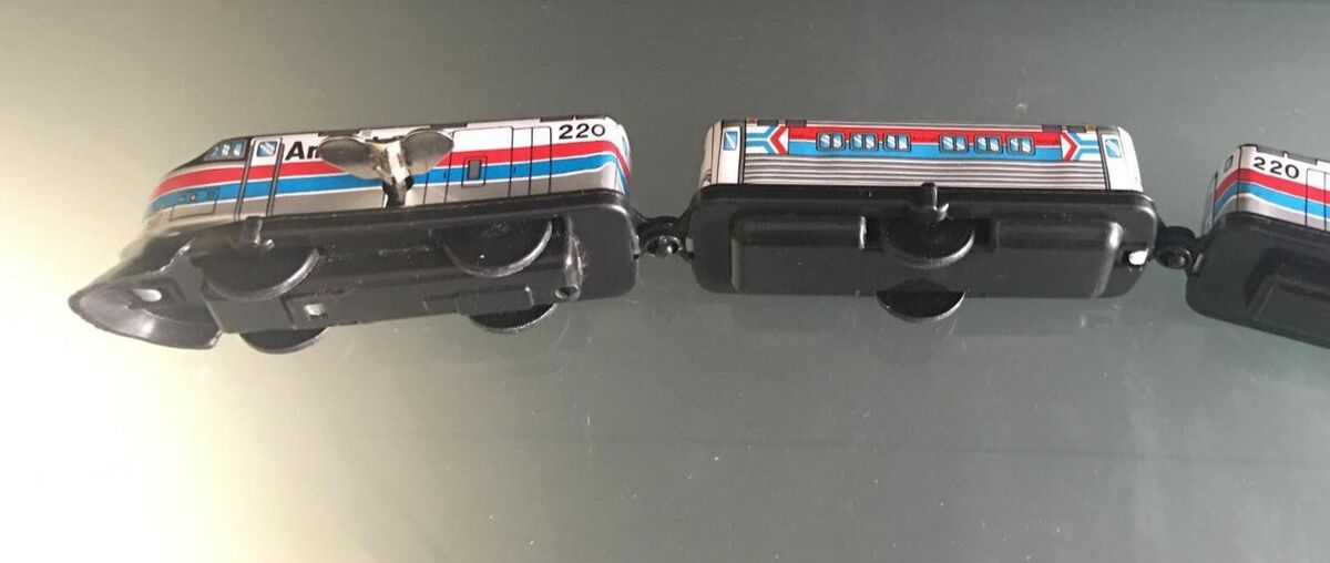 AMTRAK WIND UP EXPRESS TRAIN Y JAPAN TIN & PLASTIC WORKS IN AMTRAK WIND UP EXPRESS TRAIN Y JAPAN TIN & PLASTIC WORKS IN
