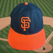 San Francisco Giants Black New Era 59Fifty Cool Base Fitted Size 7 1/2 Hat Cap