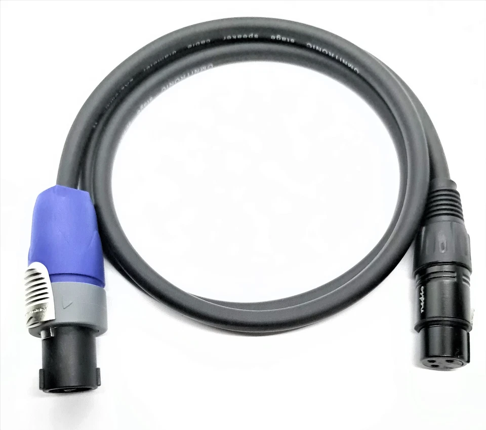 XLR Cable Speakon Hembra con Neutrik NL2FX 2x2,5 mm² vers. Longitudes