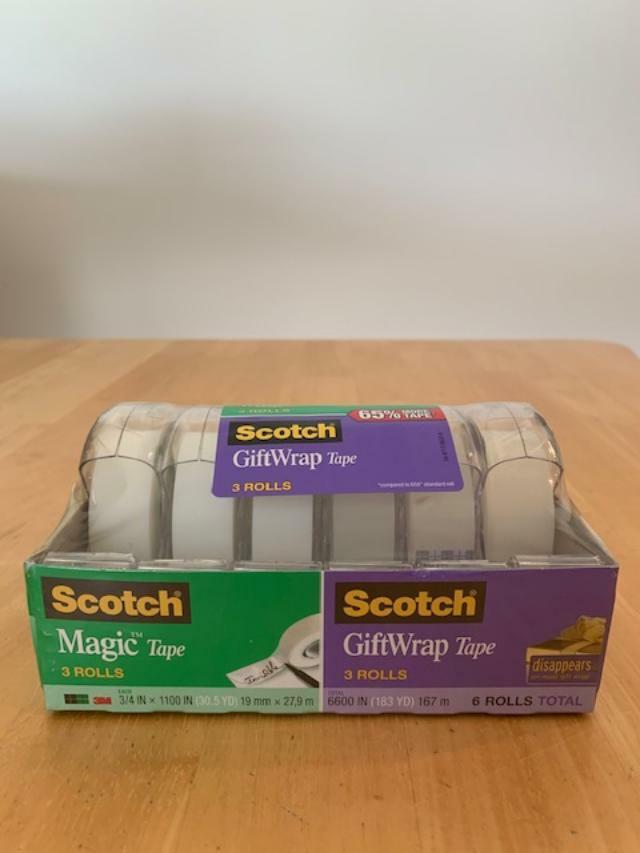 3M Scotch Magic Tape/Gift Wrap Tape, 6600 Total, 6-pack