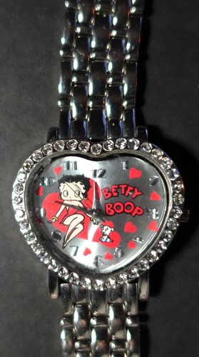 Orologio Betty Boop Donna A Forma di Cuore VINTAGE 1989 Nuovo di Stato!!! Vedi tutte le foto! - Foto 2 di 12
