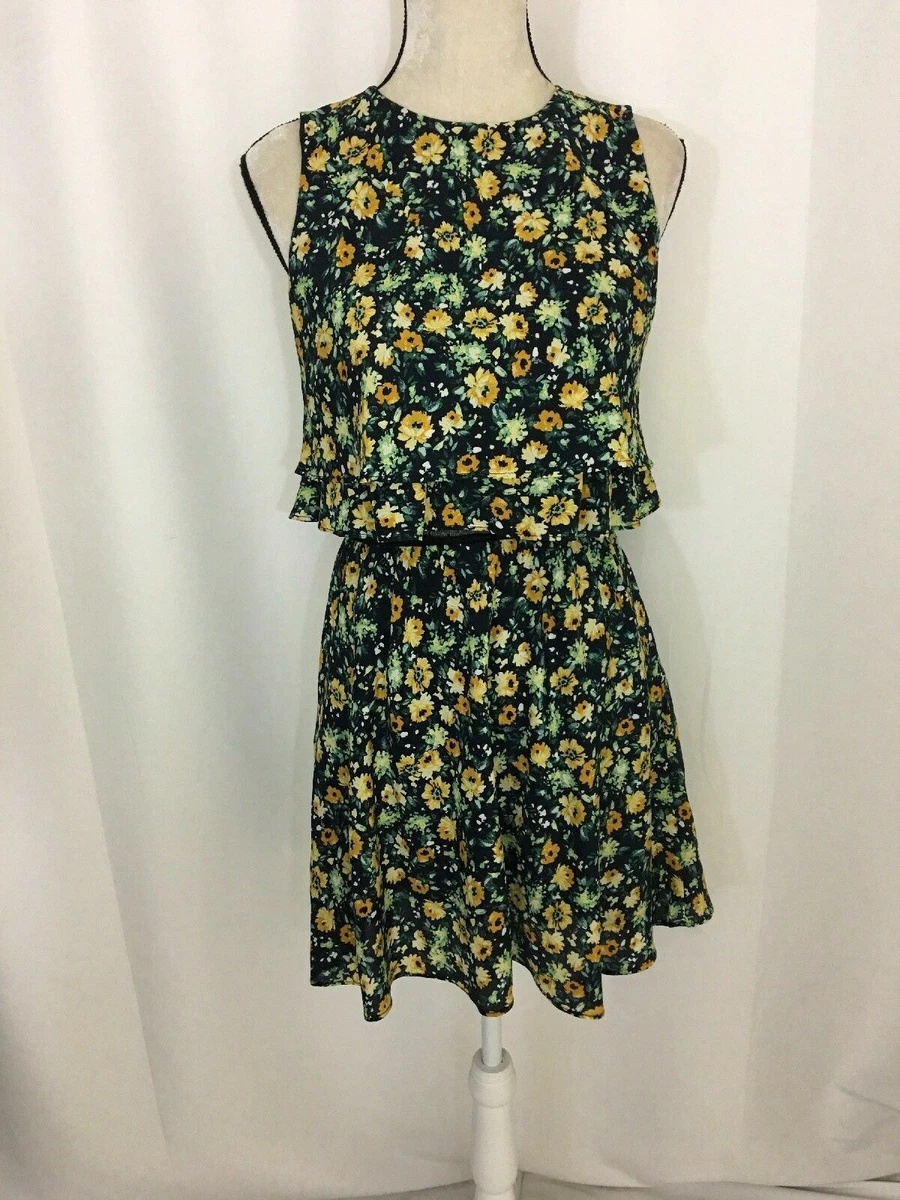 Zara yellow and black dress cheap