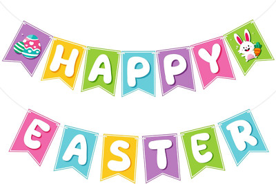 Easter Decorations - Happy Easter Banner | Easter Party Decorations for Indoor O