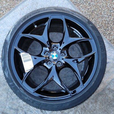 BMW X5/X6 BRAND NEW OEM GENUINE BLACK STYLE 215 21” WHEEL/TIRE
