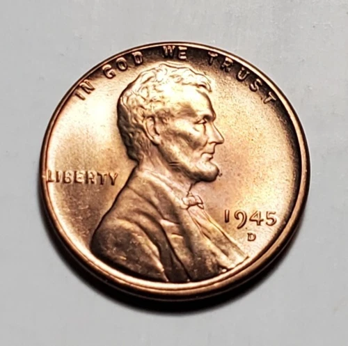 1945 D LINCOLN WHEAT PENNY UNC #C6841
