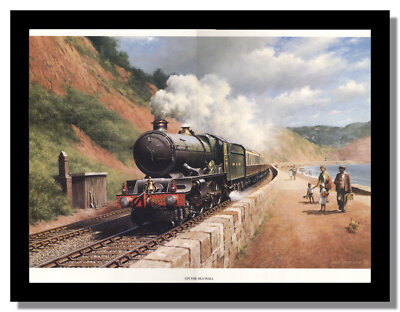 GWR King class 6000 King George V at Dawlish framed print free p&p UK