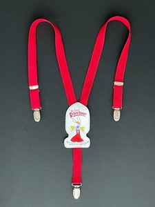 Vintage 1987 “Who Framed Roger Rabbit” Kids Suspenders Red – EUC