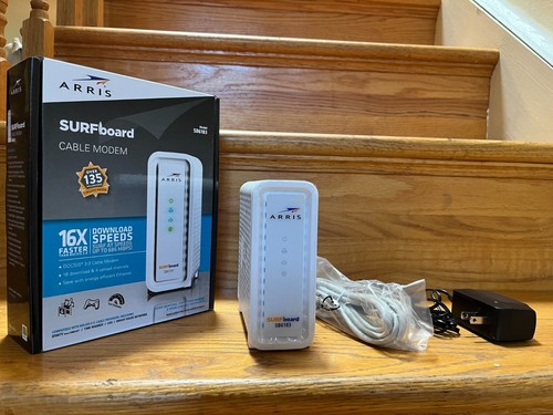 ARRIS Surfboard SB6183 Cable Modem, 686Mbps (White)