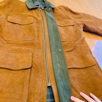 VTG Brooks Brothers Suede Leather Safari Field Jacket Coat Men's