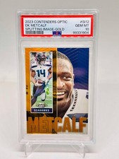 DK Metcalf 2023 Panini Contenders Optic Gold /10 Splitting Image PSA 10 SN904