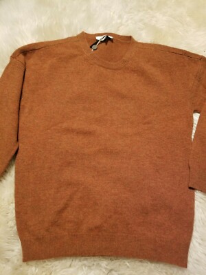 NWT MAURO GRIFONI  42 L WOOL RUST WITH HIT OF GREEN , 