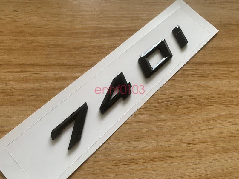 Insignia trasera emblema maletero letras ABS negro brillante 3D 740i para BMW 2017-2022 740i Foto 4 de 4
