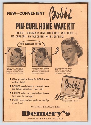 1950 BOBBI PIN CURL HOME WAVE Vintage 6