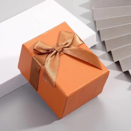 Reloj Pulsera Estuche Regalo Presentación 1 Ranura Vitrina Con Almohada Naranja - Imagen 2 de 2