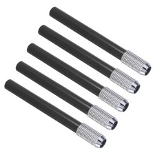 Pencil Extenders, 5Pcs Art Adjustable Metal Pencil Holder Lengthener, Black