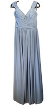 Bill Levkoff Size 8 Dusty Blue Formal Prom Wedding Bridesmaid Party
